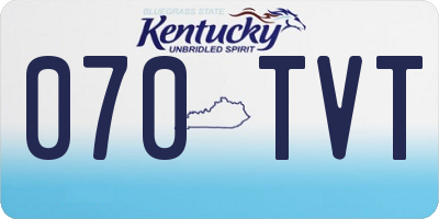 KY license plate 070TVT