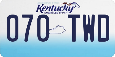 KY license plate 070TWD