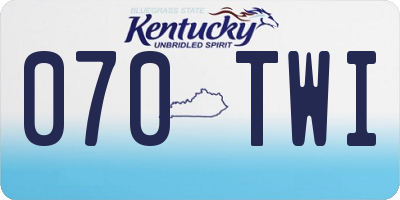 KY license plate 070TWI