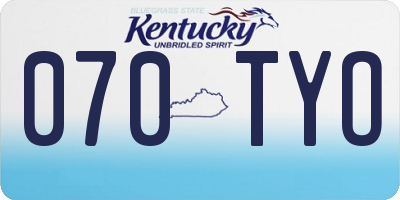 KY license plate 070TYO