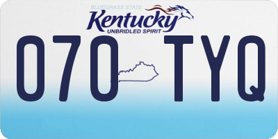 KY license plate 070TYQ