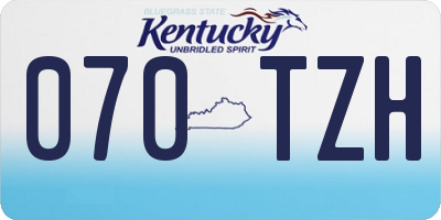 KY license plate 070TZH