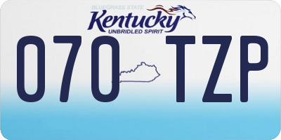 KY license plate 070TZP