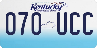 KY license plate 070UCC