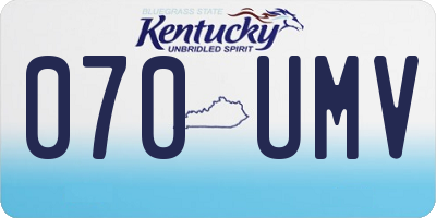 KY license plate 070UMV