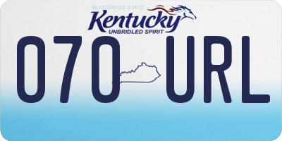 KY license plate 070URL