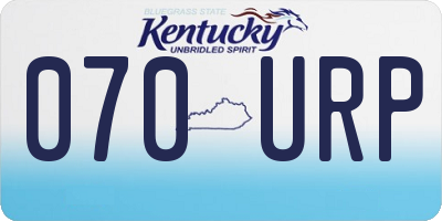 KY license plate 070URP