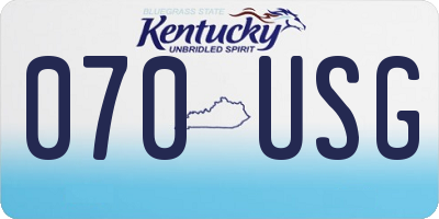 KY license plate 070USG