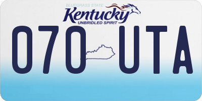 KY license plate 070UTA
