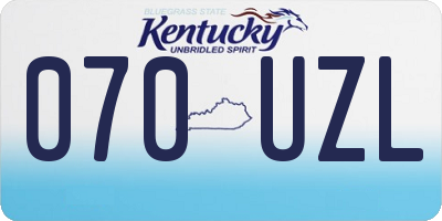 KY license plate 070UZL