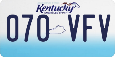 KY license plate 070VFV