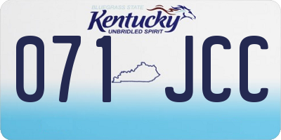 KY license plate 071JCC