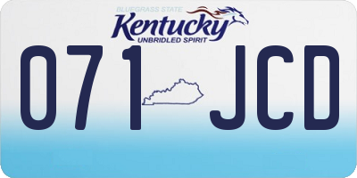 KY license plate 071JCD