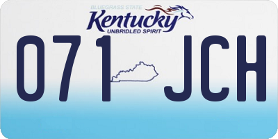 KY license plate 071JCH