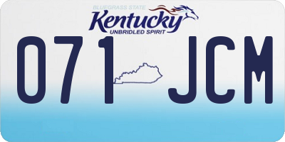 KY license plate 071JCM