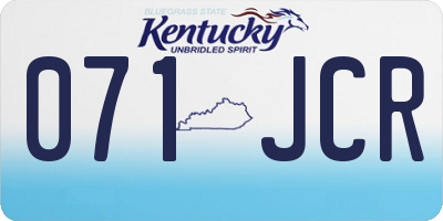 KY license plate 071JCR