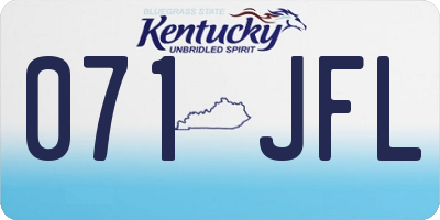 KY license plate 071JFL