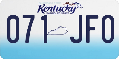 KY license plate 071JFO