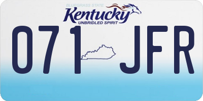 KY license plate 071JFR