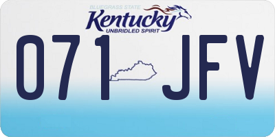 KY license plate 071JFV