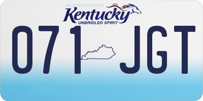 KY license plate 071JGT