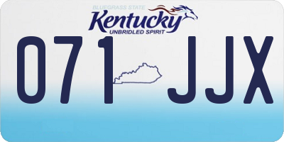 KY license plate 071JJX