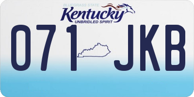 KY license plate 071JKB