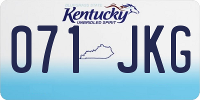 KY license plate 071JKG
