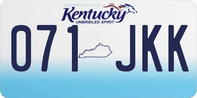 KY license plate 071JKK