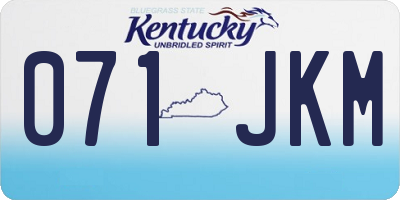 KY license plate 071JKM