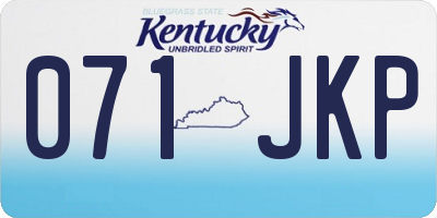 KY license plate 071JKP