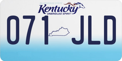 KY license plate 071JLD