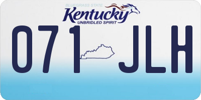 KY license plate 071JLH