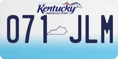 KY license plate 071JLM