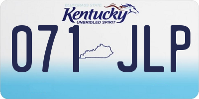 KY license plate 071JLP