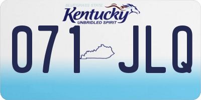 KY license plate 071JLQ