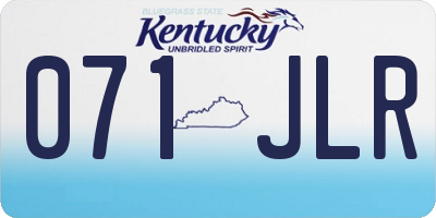 KY license plate 071JLR