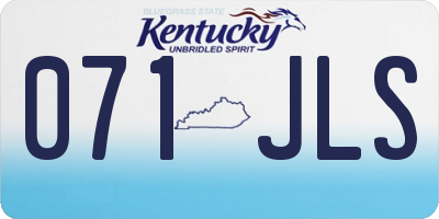 KY license plate 071JLS