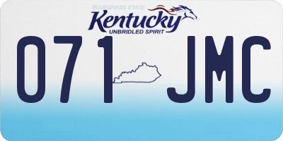 KY license plate 071JMC
