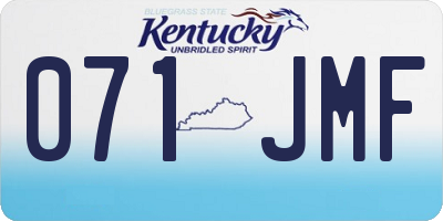 KY license plate 071JMF