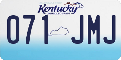 KY license plate 071JMJ