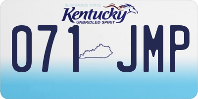 KY license plate 071JMP