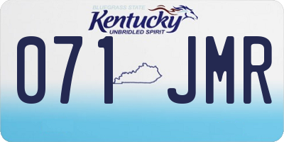 KY license plate 071JMR
