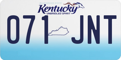 KY license plate 071JNT