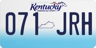 KY license plate 071JRH