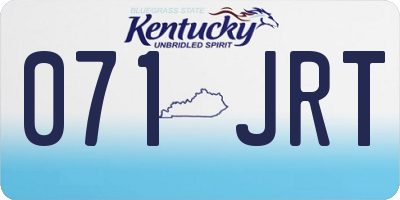 KY license plate 071JRT