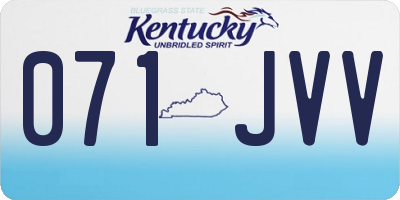 KY license plate 071JVV