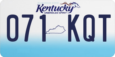 KY license plate 071KQT