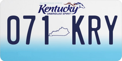 KY license plate 071KRY