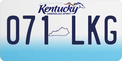 KY license plate 071LKG